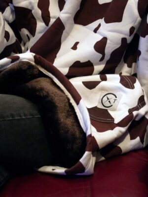 Blanket Hoodie - Brown with Brown Faux Fur