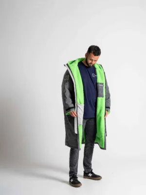 Xtreme Weatherproof Robe V2 - Reflective with Limeburst Green Lining