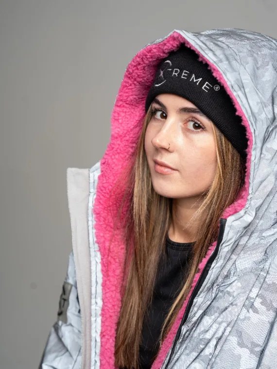 Xtreme Weatherproof Robe V2 - Reflective with Neon Pink Lining