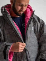 Xtreme Weatherproof Robe V2 - Reflective with Neon Pink Lining