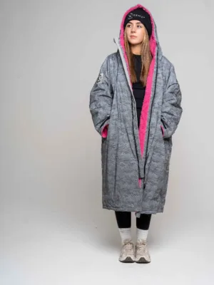 Xtreme Weatherproof Robe V2 - Reflective with Neon Pink Lining