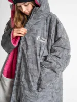 Xtreme Weatherproof Robe V2 - Reflective with Neon Pink Lining