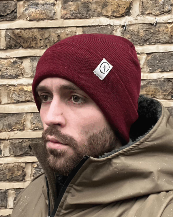 Xtreme Fleece-Lined Beanie in Rosewood Burgundy